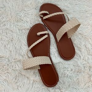 Braided flat sandals
